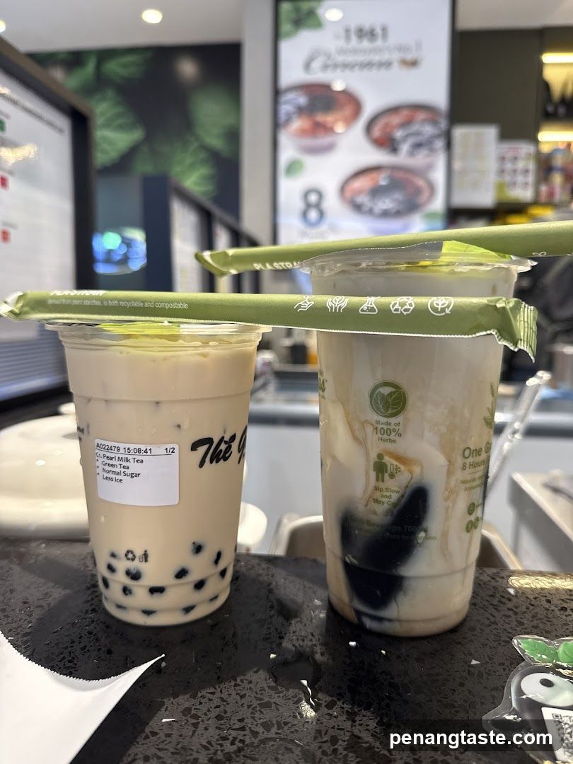 Boba Tea Drinks on Counter