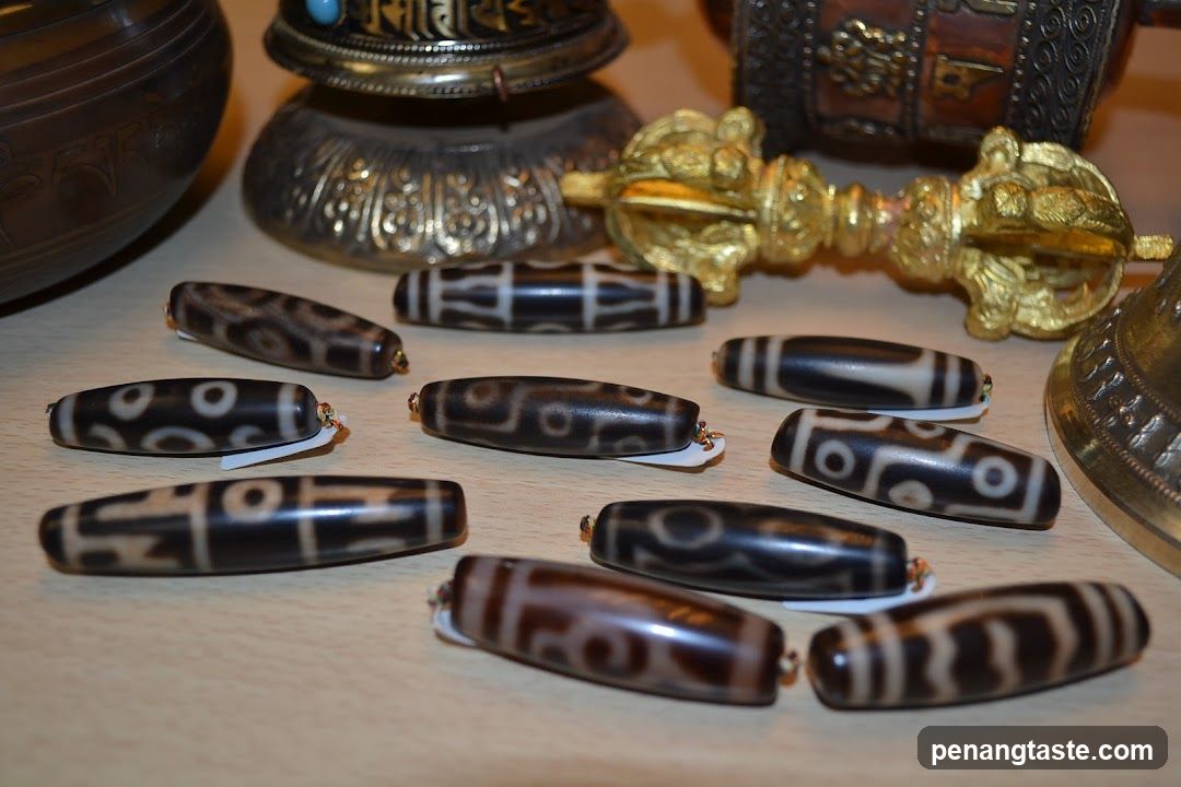 Tibetan Dzi Beads Display