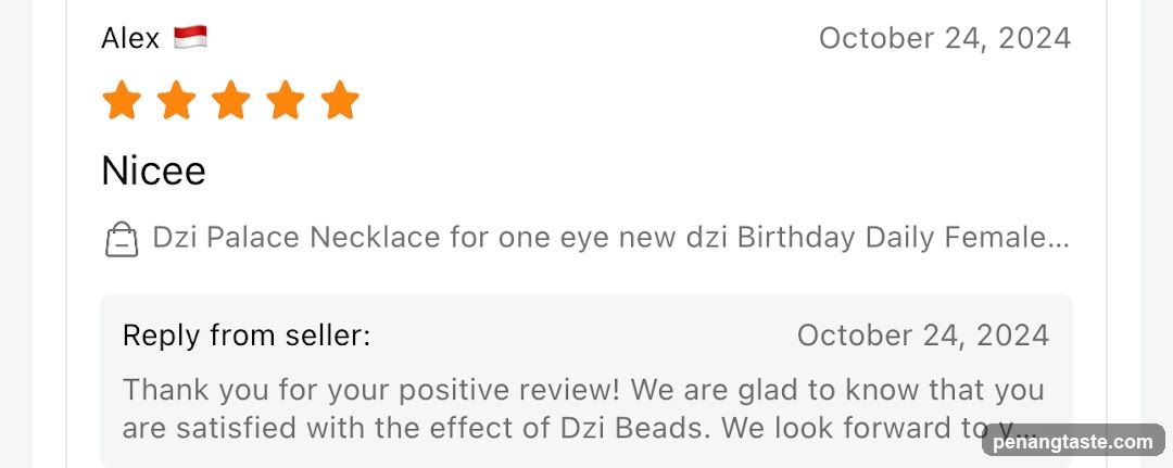 Product Review with Seller Reply