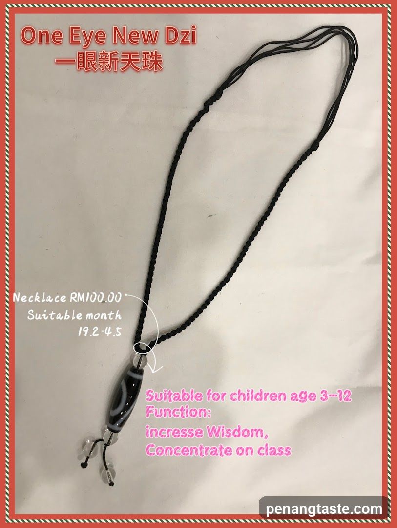 One Eye New Dzi Necklace