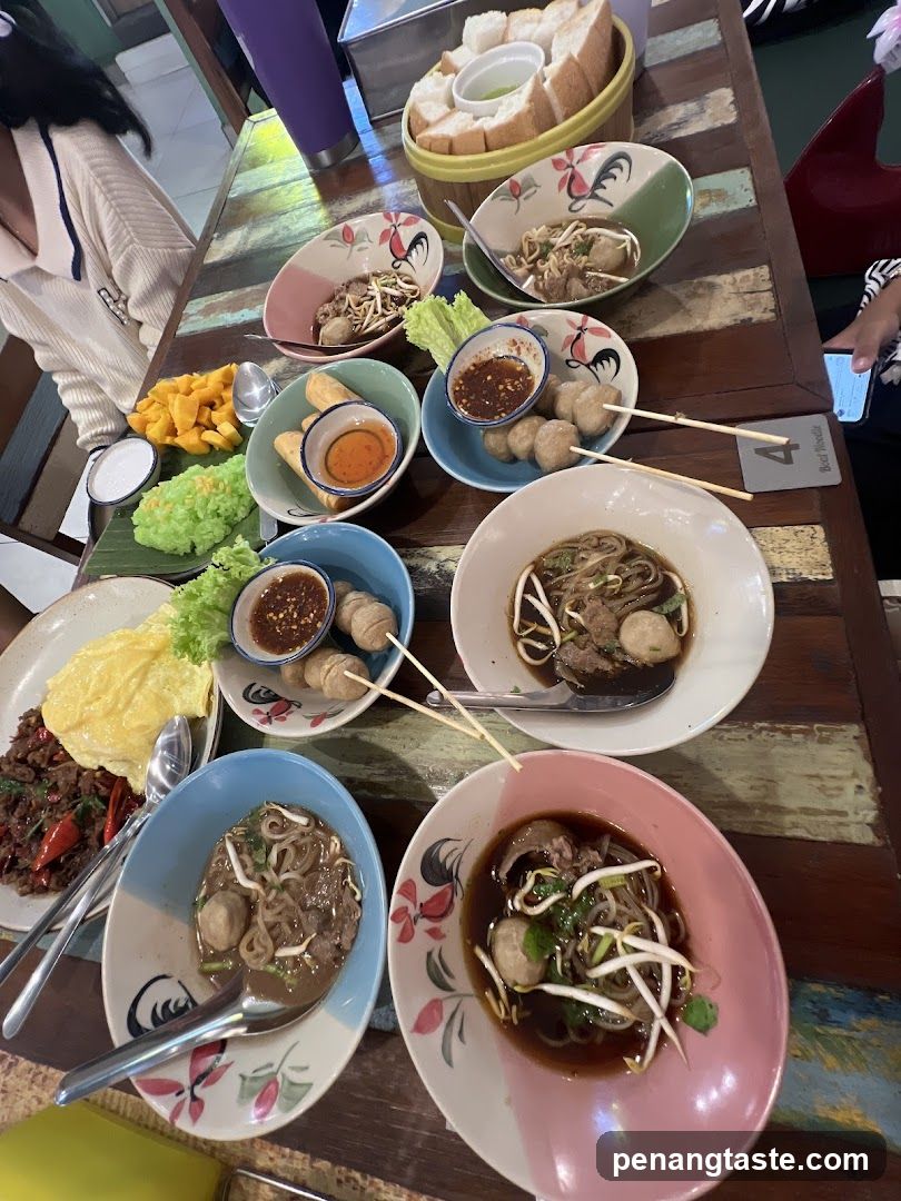 Thai Noodle Meal Spread