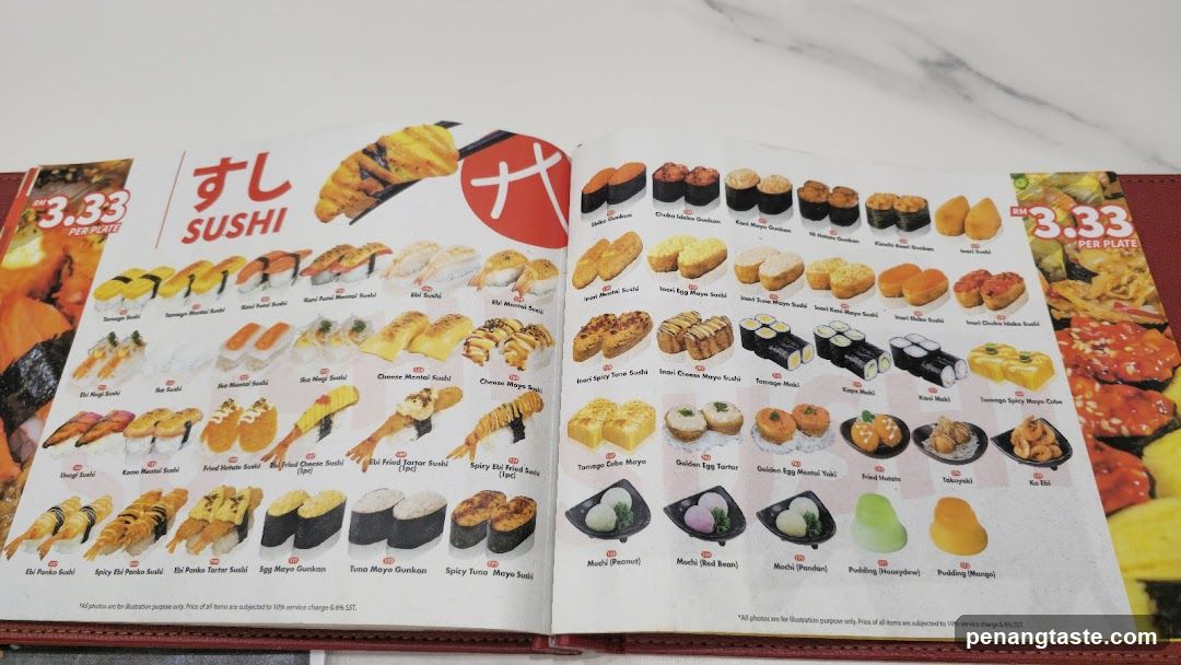 Sushi Menu Page