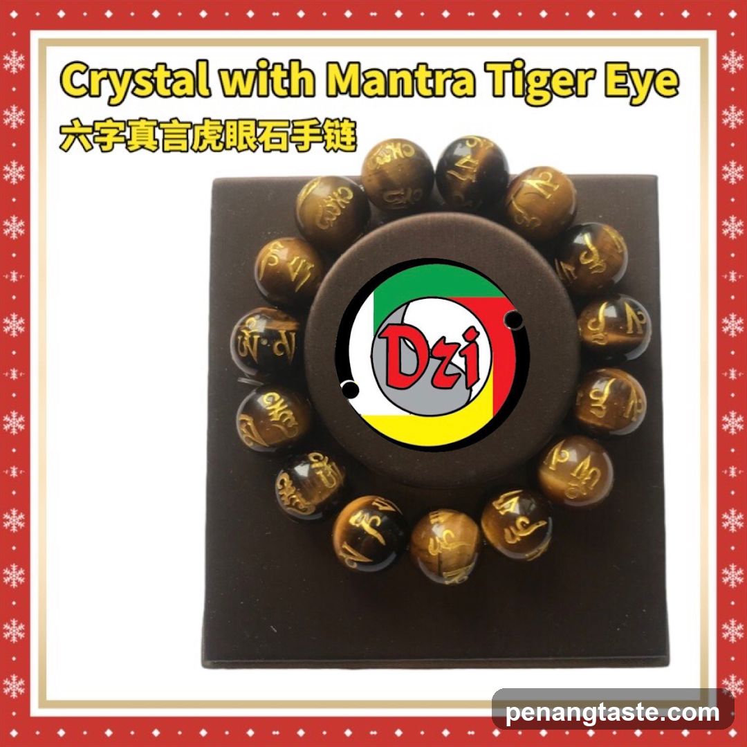 Crystal with Mantra Tiger Eye Bracelet