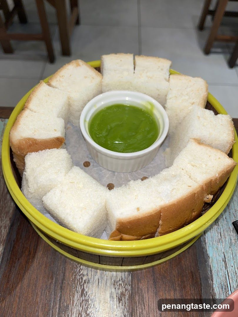 Bread with Green Dip
