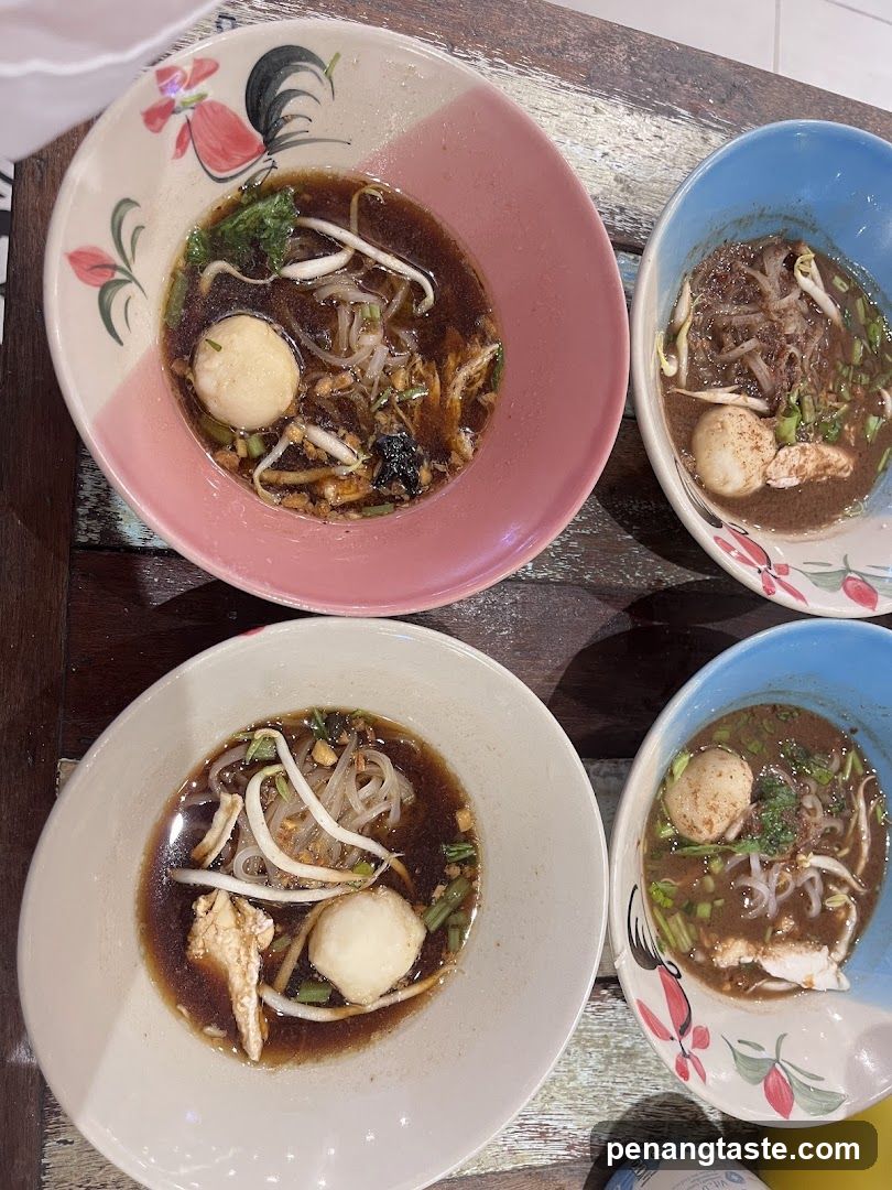 Bowl of Noodle Soup with Fish Ball