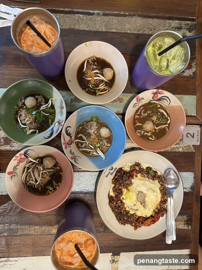 Food Spread on Wooden Table