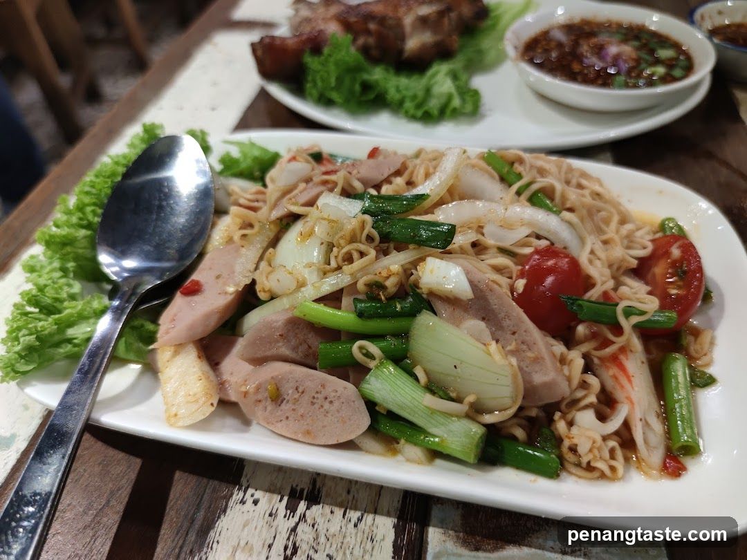 Noodle Dish with Sausage and Vegetables