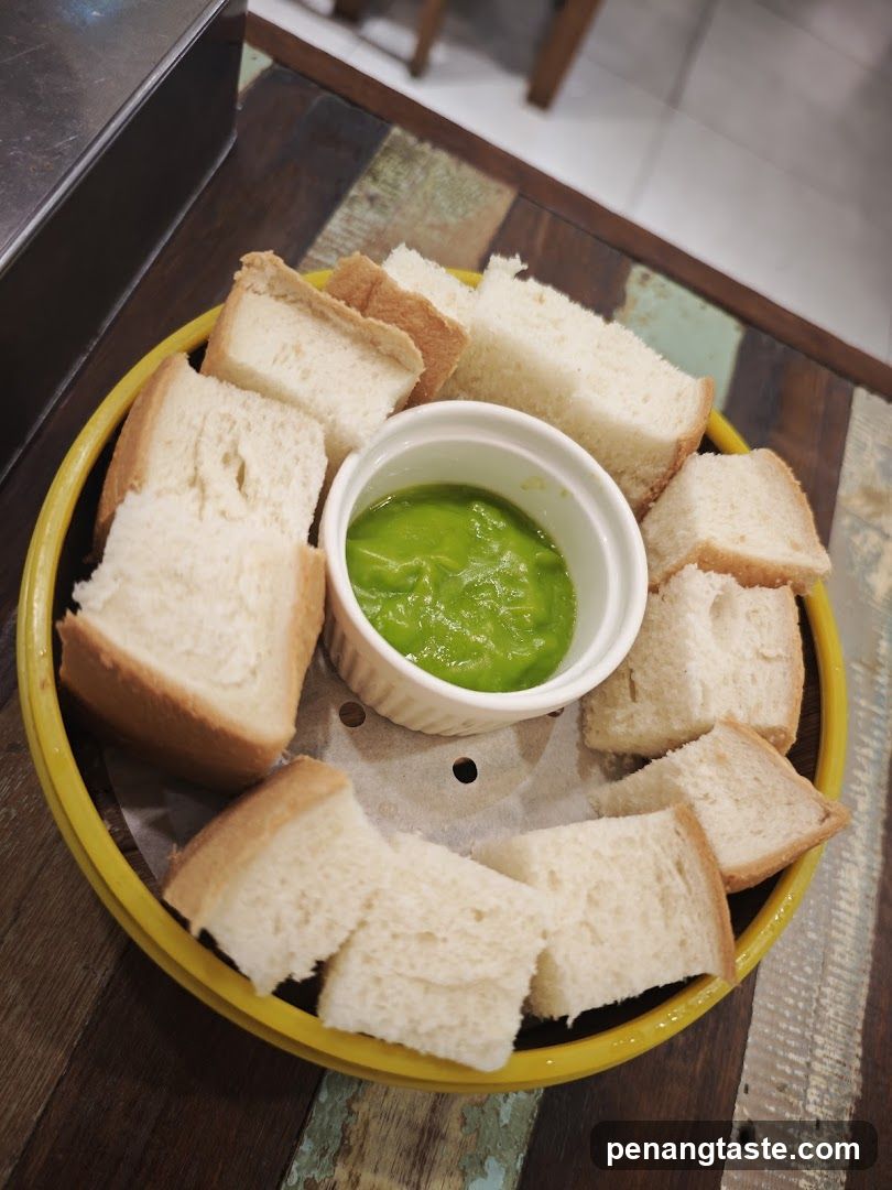 Bread with Green Dip