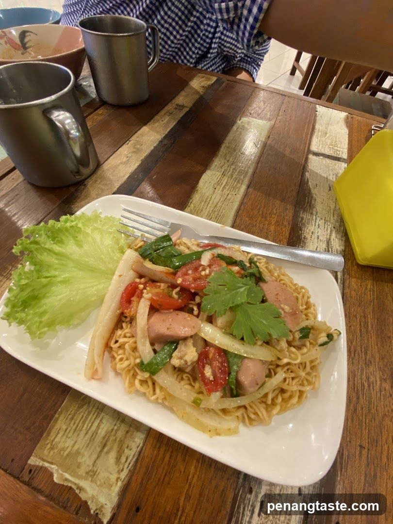 Noodle Dish with Vegetables and Sausage