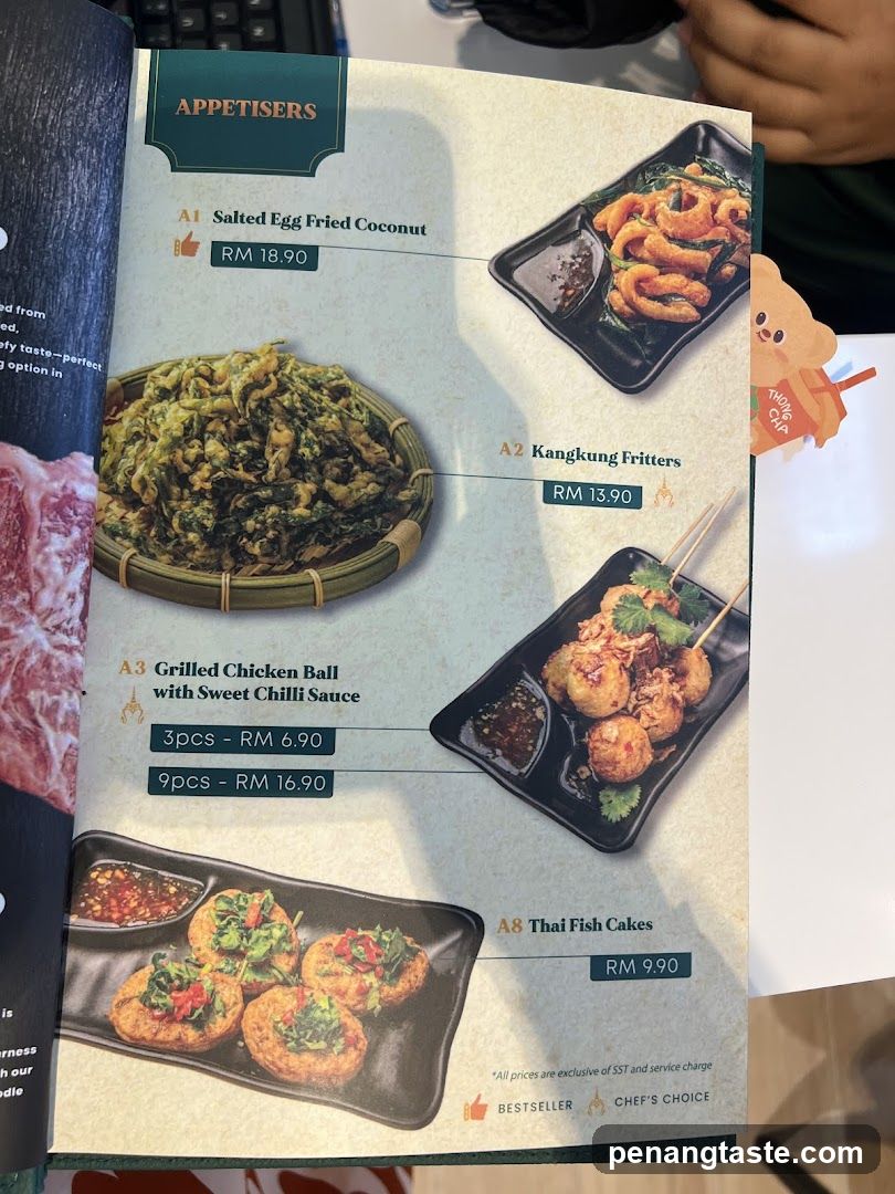 Appetizers Menu Page