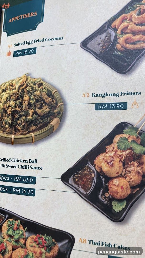 Thai Appetizers Menu Page