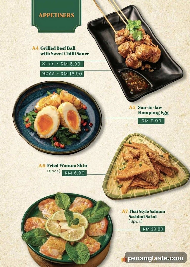 Appetisers Menu Page