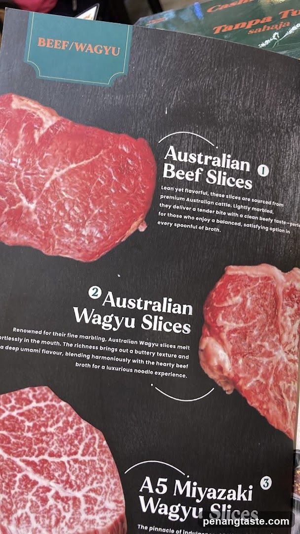 Beef/Wagyu Menu Display