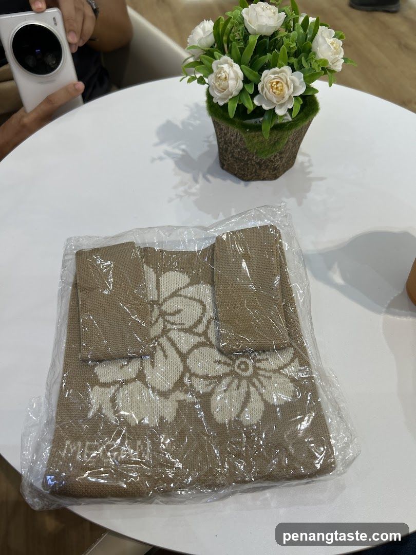 Packaged Textile Item on Table