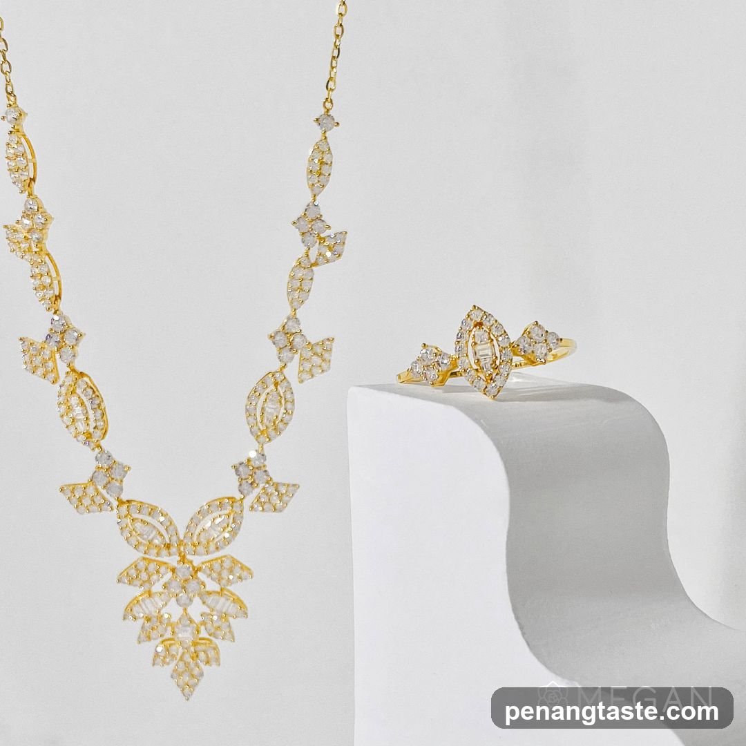 Gold Jewelry Set Display