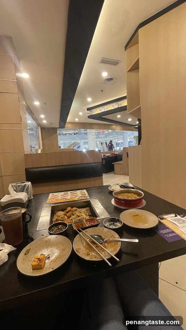 Dining Table with Remnants of a Meal