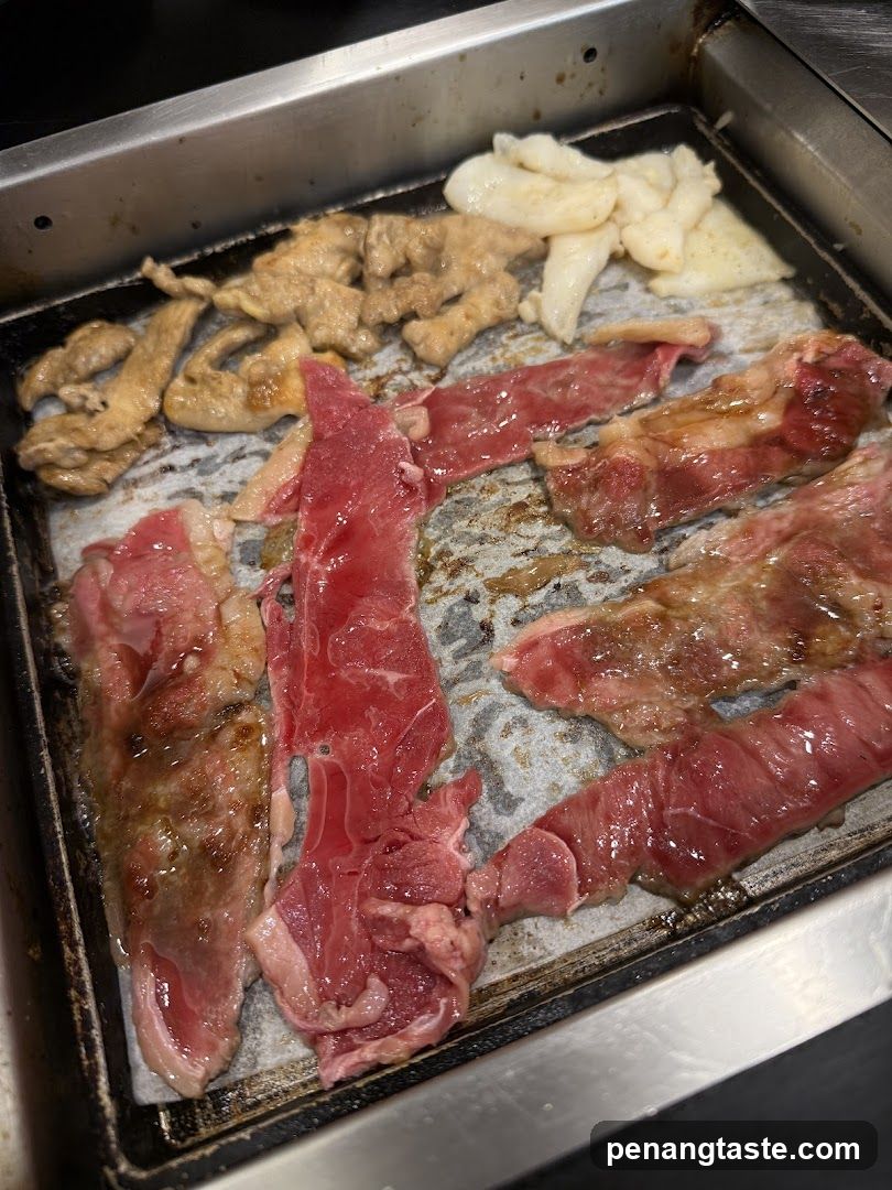 Grilled Meat on Hot Plate