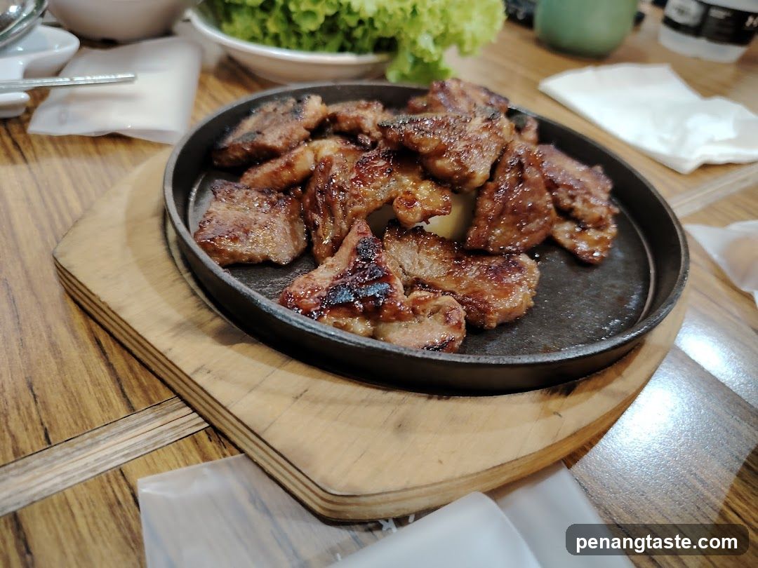 Grilled Meat on Sizzling Plate