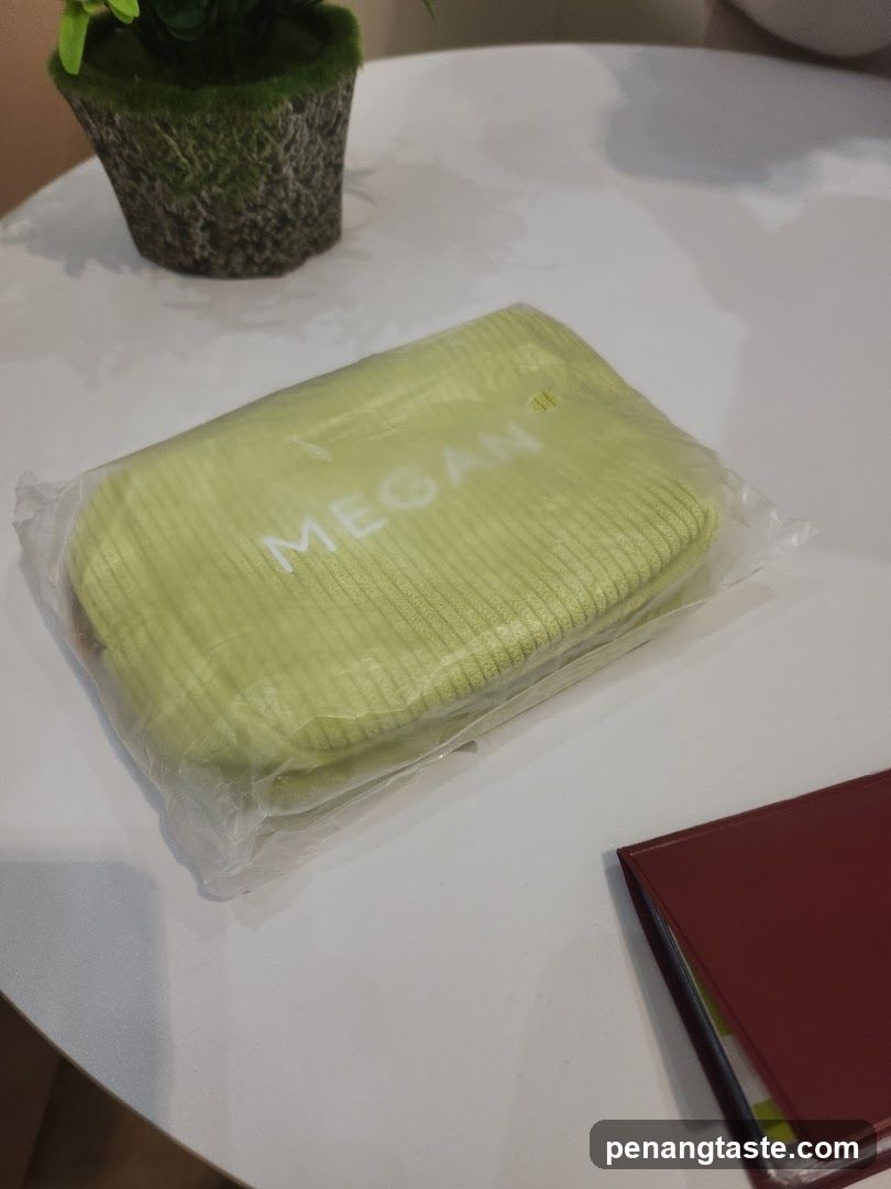 Packaged Green Item on Table