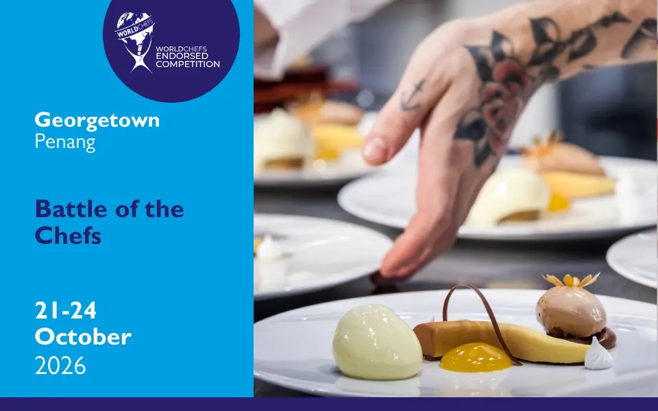 Worldchefs key visual for Battle of the Chefs 2026 in Penang