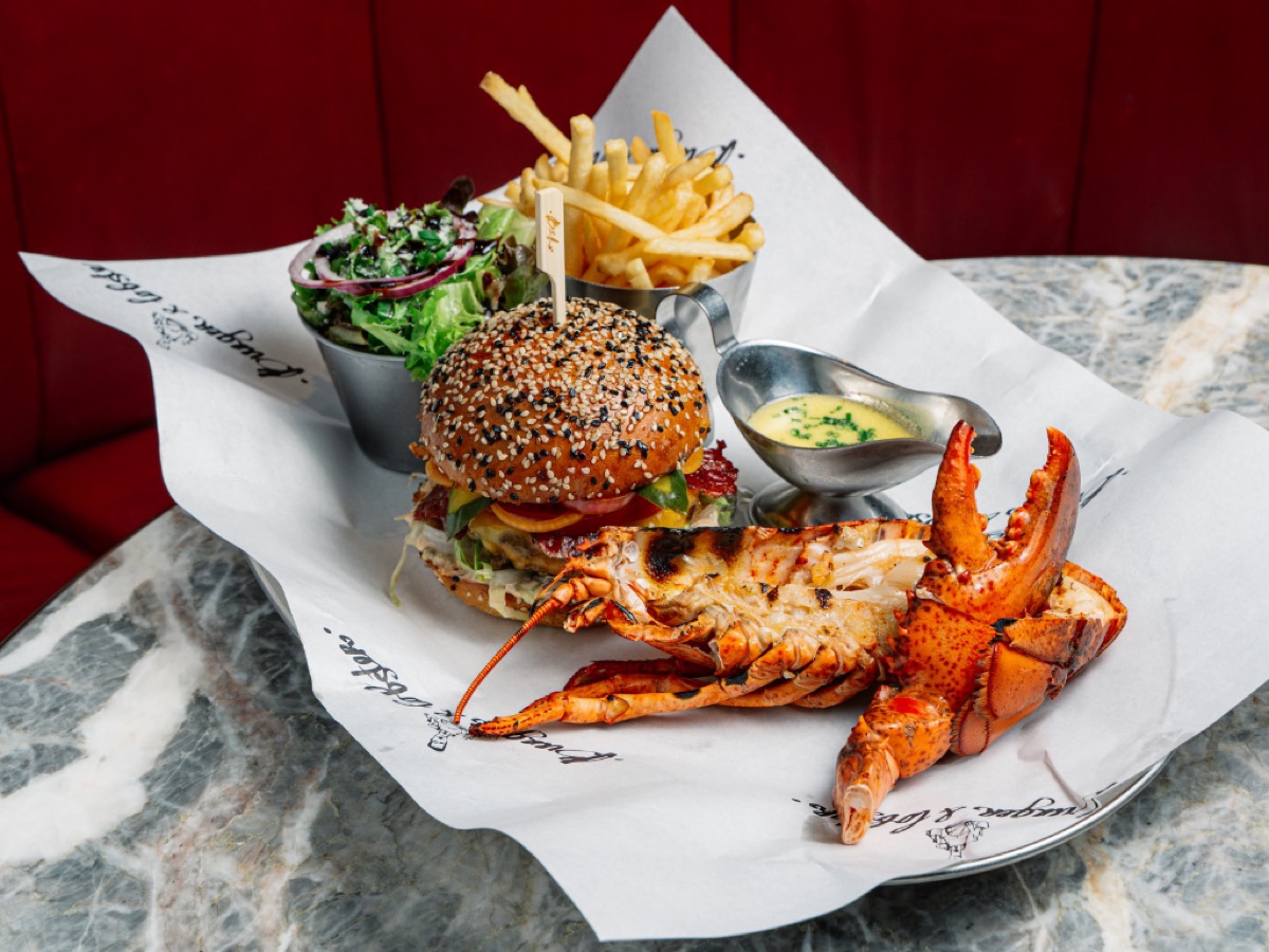 Interior seating at Burger and Lobster on Lebuh Kimberley, George Town