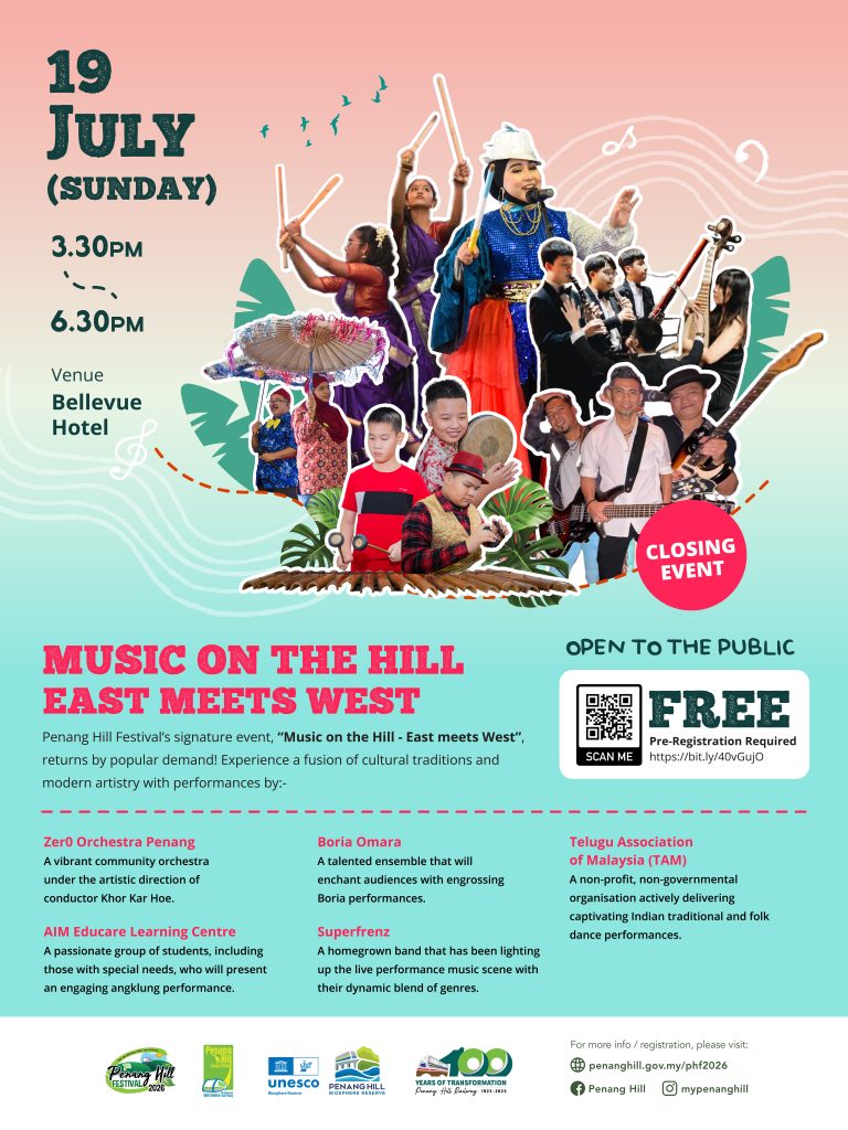 Music on the Hill East meets West concert at Bellevue Hotel, Penang Hill Festival 2026