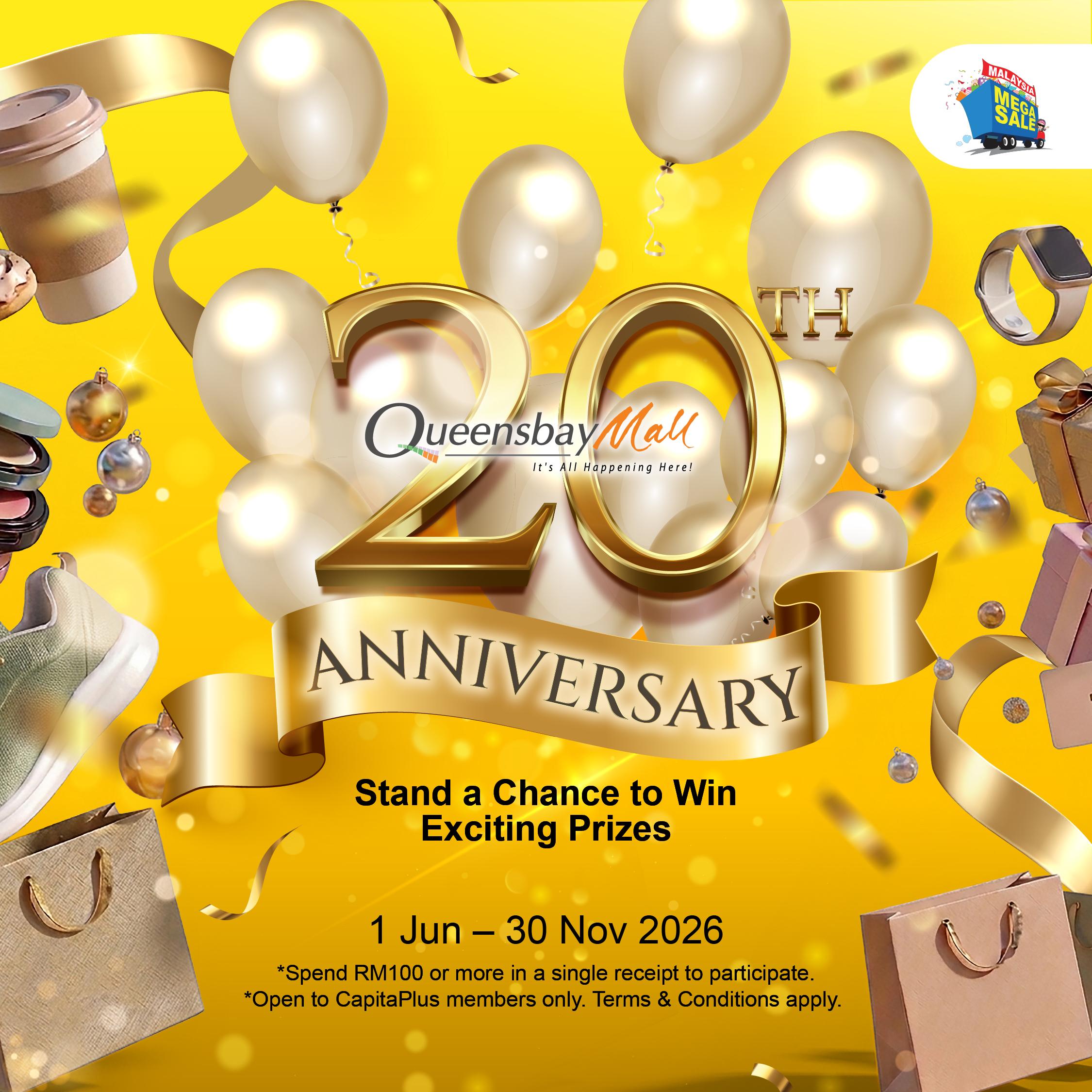 Queensbay Mall Turns 20: Anniversary Spend-and-Win and What Is On This Month (to 30 November)